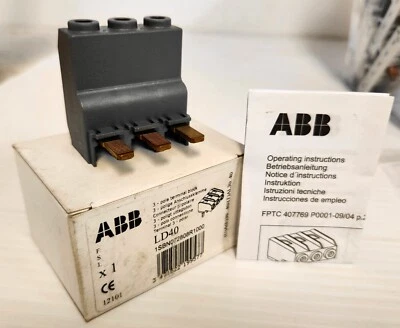 ABB LD40 Terminal Block Add-on 3-pole Block Contactor Accessory - Image 1 of 4