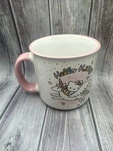 Sanrio Hello Kitty Unicorn Glitter Star Ceramic Camper Mug 20 Ounces Cup - Picture 1 of 5