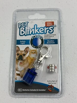 Intermitentes para mascotas raza pequeña intermitente LED luz de seguridad azul y blanco resistente a la intemperie Foto 1 de 4
