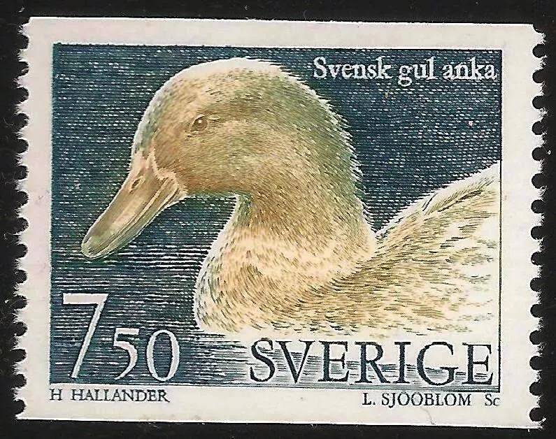 Suecia #2060A (A613) en estado bastante bueno MNH - 1995 7,50 k pato amarillo Foto 1 de 1