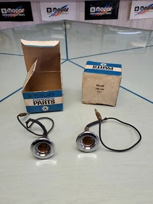 Dodge Plymouth 1968 muchos modelos luces marcadoras laterales delanteras (par) nos Mopar 2853647 Foto 1 de 4