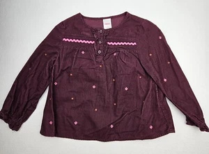 Gymboree 2006 Little Girls Size 4 Cotton Maroon Crushed Corduroy Pullover Top - Picture 1 of 7
