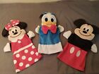 Melissa & Doug Disney Baby Hand Puppets Mickey Minnie Mouse  Donald 3pc lot