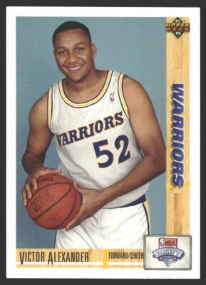 Victor Alexander #10 1991-92 Upper Deck Golden State Warriors RC Rookie - Image 1 of 2