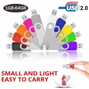 Swivel USB Flash Drive USB 2.0 Speicherstick Pendrive Thumb Drive 2GB-64GB 1MB - Bild 1 von 18