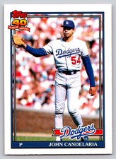 1991  Topps Traded #17T John Candelaria Los Angeles Dodgers