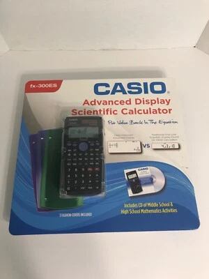 Vintage New Casio fx-300ES Advanced Display Scientific Calculator CD 3 Covers - Image 1 of 4