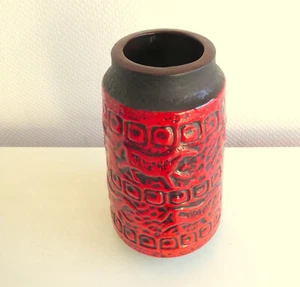 Fat Lava Vase, Carstens Vase rot, - Bild 1 von 4