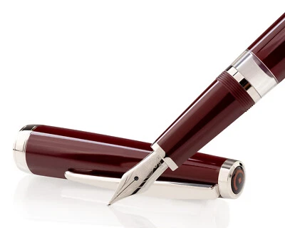 Cleo Skribent Classic Palladium Kolben-Füllhalter, bordeaux, M-Feder - Bild 1 von 4