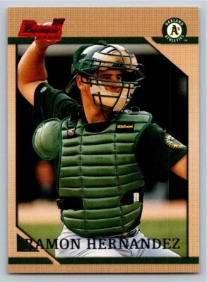 1996 Bowman - Ramon Hernandez #220 (RC) Oakland Athletics Baseball Card - Image 1 of 2
