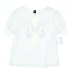 Jean Paul Gaultier Women's Soleil White Butterfly Print T-shirt Sz XL $750