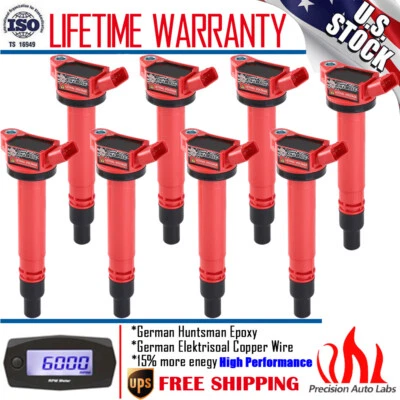 8 Pack Ignition Coil For Toyota Sequoia Land Cruiser Tundra 4Runner 4.7L 5.7L V8 - Image 1 of 4