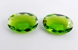 20X30 MM Lab Created Peridot Oval Cut Loose Gemstone For Pendant Size P-200 - Picture 1 of 2