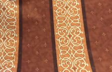 Washington DC Fabric ‘Pembroke’ Chestnut Brown&Caramel Stripe 128cm x 1/2 M NEW
