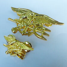 U.S. Navy SEALs Special Warfare Badge Pins Full with Mini Size Golden