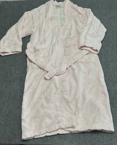 Bata pesada de tela de rizo de mezcla de algodón TJ LAWFORD de colección años 90 rosa suave mediana - Imagen 1 de 8