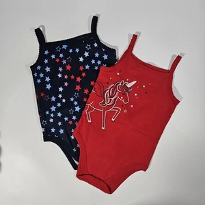Garanimals One Piece Toddler Baby Girl Outfits Bodysuits Size 24 Months Set Of 2 - Picture 1 of 10