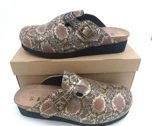 Zapatos Mula Naot Serpiente Cuero Pitón Dorado Metálico Talla EU 42 / US 11 NUEVOS - Imagen 1 de 9