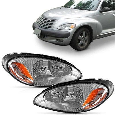 Par de faros derecho e izquierdo sin bombillas para Chrysler PT Cruiser 2001-2005 Foto 1 de 4