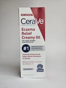 CeraVe Ekzem Juckreiz Linderung cremiges Öl kolloidale Haferflocken 3,4oz Neu 12/2025 - Bild 1 von 3