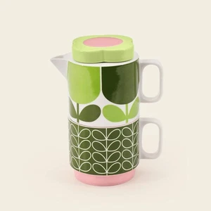 Orla Kiely Tea For One Block Flower Fern Green - Picture 1 of 2