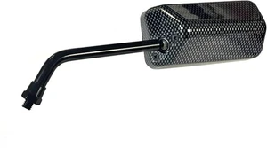 Specchietto Retrovisore Sinistro Univ Carbon Look 8mm Moto Scooter E-Bike Ciclo - Imagen 1 de 5