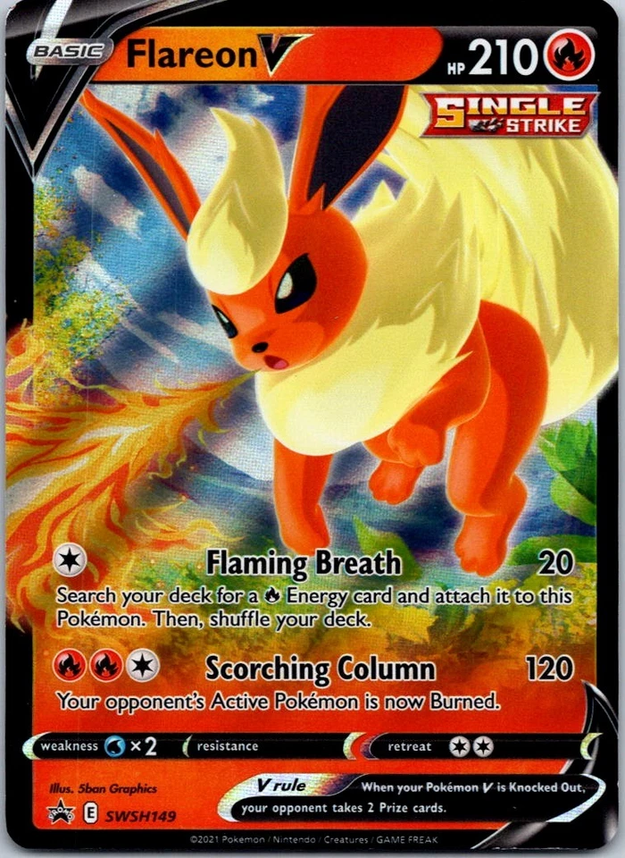 Black Star Promo Flareon V SWSH149 Promo SWSH: Sword & Shield Promo Cards - Image 1 of 2