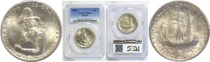 1921 50C Pilgrim Commemorative Half Dollar PCGS MS-66 - Picture 1 of 3