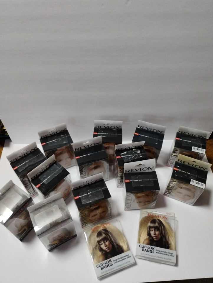 Revlon Bundle Hair Extentions 14 Women's Buns, Bangs, And Bumps Blonde, Silver + - Image 1 of 4