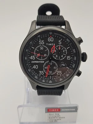 Reloj analógico Timex Expedition Field cronógrafo 43 mm para hombre negro/negro/negro  Foto 1 de 4