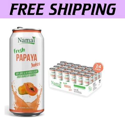 Authentic 100% Natural Papaya Juice - Bulk Pack of 24 Cans, Clean Energy - Image 1 of 4