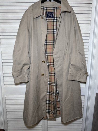 Burberry’s London Trench Cappotto Uomo Taglia 50Reg Beige Vintage Lunghezza Media