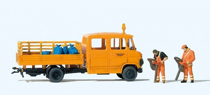 Preiser 33262 Straßenmeisterei Mercedes-benz L 407 Fertigmodell H0