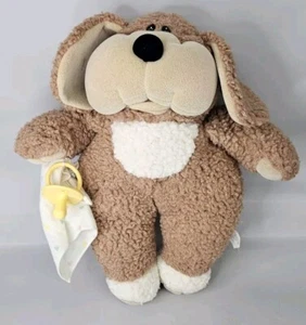 Vintage 1985 Matchbox Need-a-Littles Puppy Dog Stuffed Plush with Blanket - Picture 1 of 7