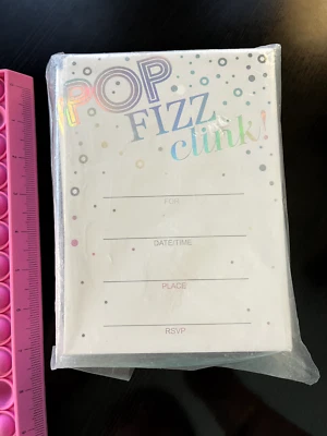 36 Invitaciones de Fiesta Pop Fizz Clink Invitaciones Cóctel Compromiso Año Nuevo Foto 1 de 2