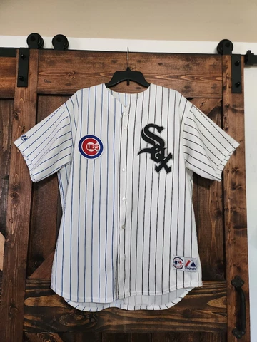 NEW Chicago White Sox & Chicago Cubs SPLIT RARE JERSEY Size XL #69 2005 AMAZING! Cover