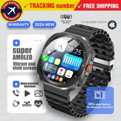 Smart Watch 32GB NFC Bluetooth Call IP68 Waterproof Always On Amoled for Galaxy - Image 1 of 4