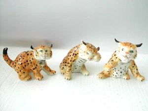 KLIMA L956 Miniature statuette en porcelaine - CHAT 3 CHATS SAUVAGES CAT - Imagen 1 de 6