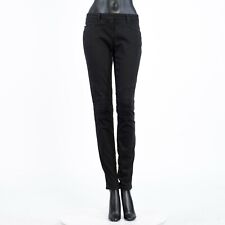 BALMAIN 990$ Skinny Black Low-Rise Jeans - Gold Medaillon - Stretch Cotton - Zip