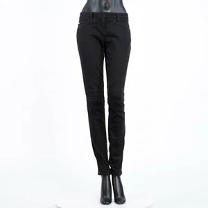 BALMAIN 990$ Skinny Black Low-Rise Jeans - Gold Medaillon - Stretch Cotton - Zip - Picture 1 of 10