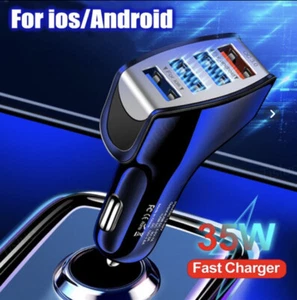 Chargeur De Voiture Quick Charge 3.0 4 Ports Chargeur À Téléphone De Voiture - Photo 1 sur 7