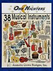 Cross Stitch Pattern 38 Musical Instuments Motifs Guitar Piano Horn One Nighters
