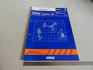MANUALE ASSISTENZA TECNICA ORIGINALE 1989 FIAT UNO STERZO SOSPENSIONI RUOTE - Foto 1 di 9
