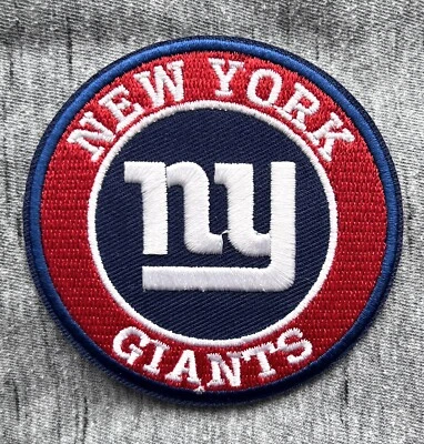 NEW YORK GIANTS EMBROIDERED IRON ON PATCH 3” DIAMETER - FREE SHIPPING