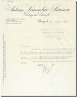 Letter - Antoine Lawlor Sanson Bourg On Gironde 1933