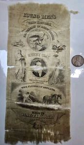 Henry Clay 1844 Original Damaged Silk Campaign Ribbon Whig Candidate Rare Large - Picture 1 of 7