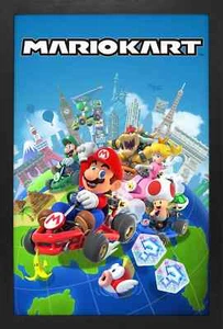 MARIO KART GLOBE 13x19 GERAHMTES GELCOAT POSTER NINTENDO VIDEOSPIEL KUNST IKONISCHES GESCHENK - Bild 1 von 2