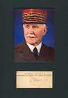 Philippe Petain MARSHAL OF FRANCE autograph, signed clipping mounted