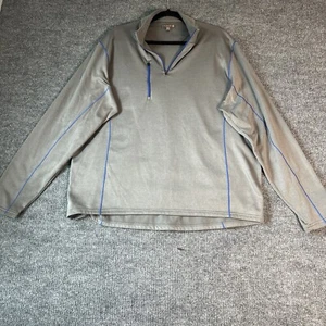 Maglione Peter Millar Uomo 1/4 Zip XL Grigio Corona Sport MF16EK70 - Foto 1 di 11