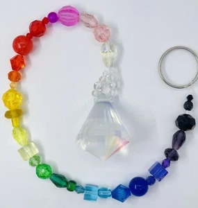 Beaded Suncatcher Rainbow Crystal Prism Hanging Patio Decor Yard Art Tree - Picture 1 of 10